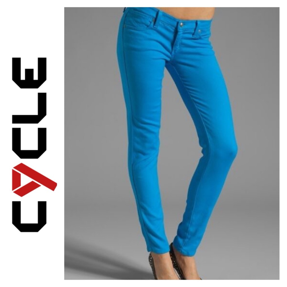 CYCLE JEANS Blue Pattern Denim Jeans Size 31
